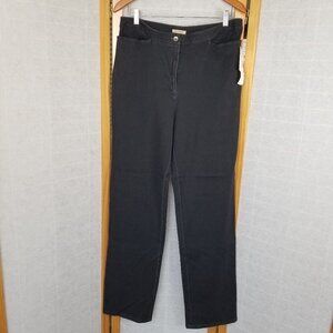 NOS Vintage Black Jeans Size 14 JNY Country Stretch Bootcut 1990s Long